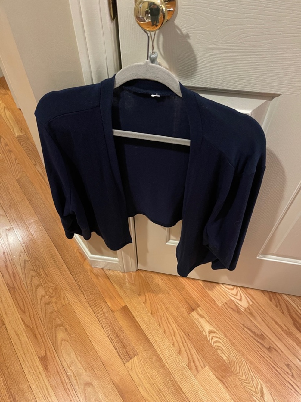 Navy Open-Front Women's Sweater Shrug